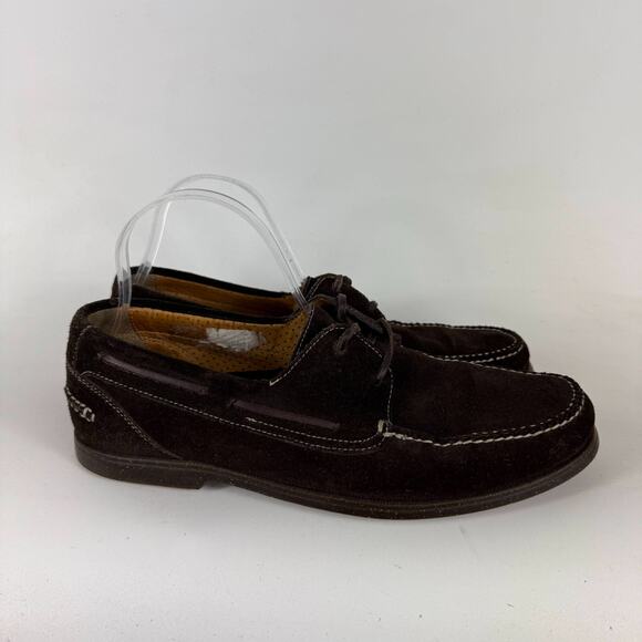 Cole Haan Dominick Boat shoes Men\'s 10 Dark Brown Suede Lace-Up Low Top Classic main image 6